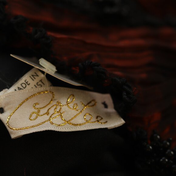 Stunning Black & Metallic Rust Evening Dress That Gives Fancy Wench Vibes - Picture 13 of 13